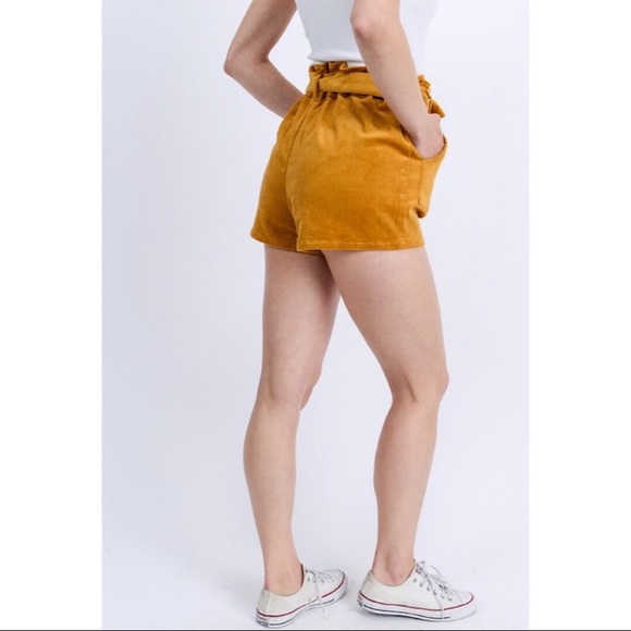 FLASH SALE Corduroy Shorts High Waist Paper Bag - Picture 3 of 4